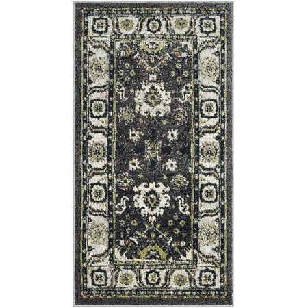 Safavieh Vintage Hamadan Power Loomed Small Rectangle Area Rug Dark Grey & Ivory - 4 x 6 ft. VTH214M-4